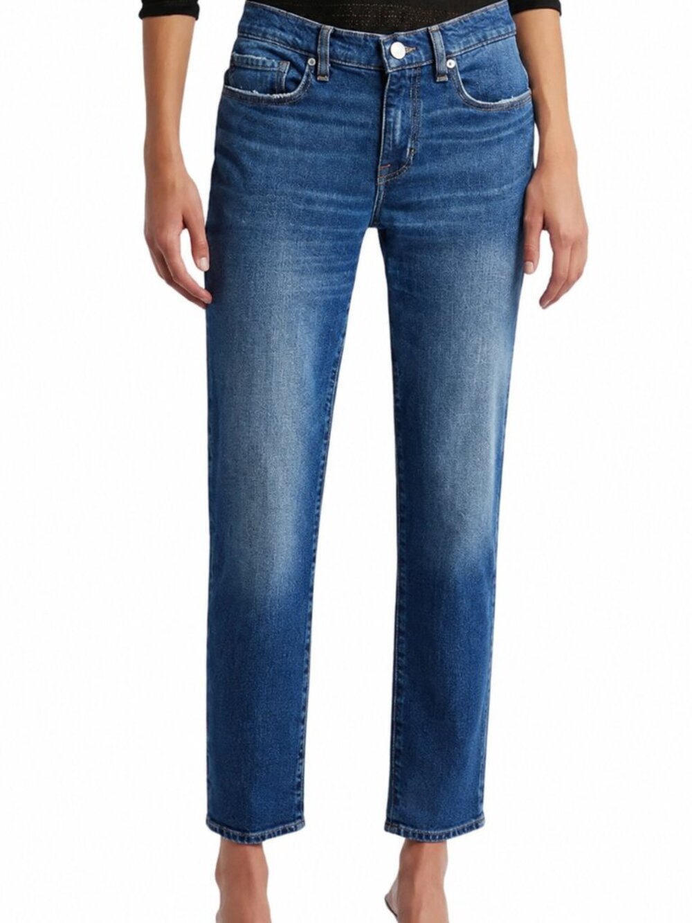 Frame Denim Le Garcon Boyfriend Fit Jeans Medium Wash Othello Sz 24